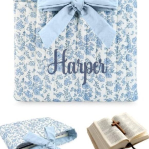 Floral Monogrammed Bible Covers with Bow - Picture 4 of 8